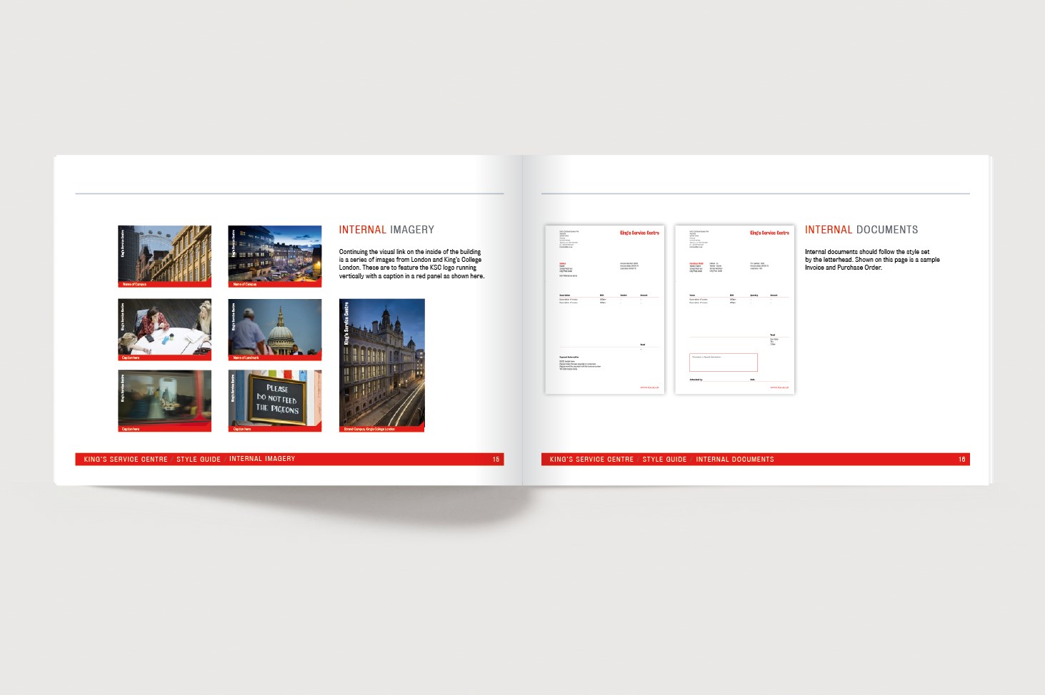 Brochure spread showing imagery for KSC